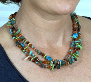 Navajo Jewelry "Treasure" Beaded Necklace