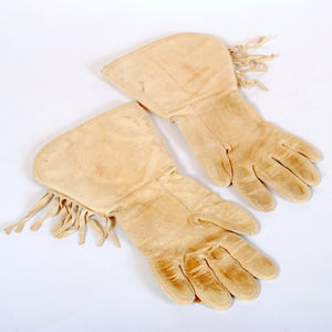 Vintage Leather Gauntlets with Native American Beading N126