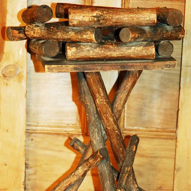 Vintage Rustic Twig Table Plant Stand R103