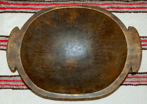 Vintage Dough Bowl European Hand Carved R106