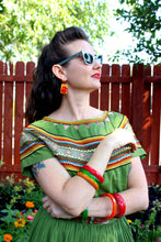 Load image into Gallery viewer, Vintage Outfit Fiesta Dress in Green