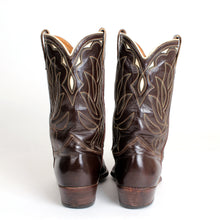 Load image into Gallery viewer, Vintage Men&#39;s Cowboy Boots Brown sz 11-1/2B