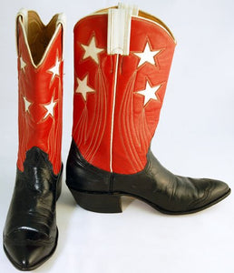 Vintage Nocona Cowboy Boots Womens Red/Black sz 6A
