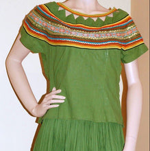 Load image into Gallery viewer, Vintage Outfit Fiesta Dress in Green VC123